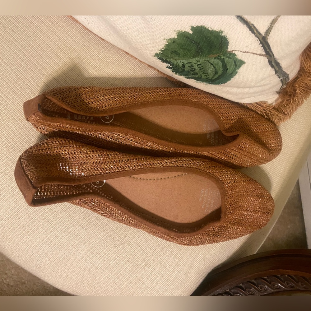 Rubi Brown Woven Flats